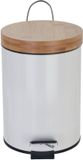 MSV Pedaalemmer 3L - AZA - Prullenbak Badkamer - Hout - Wit