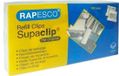 Rapesco documentclips Supaclip 60, roestvrij staal, 100 stuks