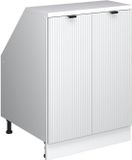 Vicco Rion Kast voor schuine wand – 60 x 81.6 cm met 2 deuren, kastromp 60 cm diepte Witte golf