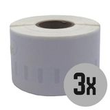 DULA Dymo Compatible labels - Wit - 99018 - S0722470 - Smalle orderneretiketten - 3 rollen - 38 x 190 mm - 110 labels per rol