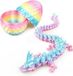 13 cm œuf de dragon + 30 cm dragon de cristal (91,5 g) en macaron - Jouet anti-stress pour enfants dès 4 ans