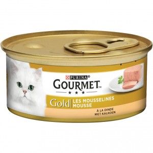 Gourmet Gold Mousse Kalkoen kattenvoer 1 tray 24 blikken