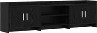 vidaXL TV-kast 168 x 33 x 47 cm Zwart eiken Bewerkt hout
