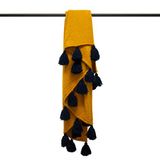 Furn ROMILY 130X180 THROW GOLD/NAVY, acryl, 130x180cm