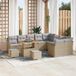 Maison Exclusive - Ensemble de jardin 12 pièces, polyrotin beige