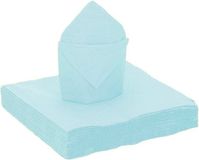 Santex feest servetten - 20x stuks - lichtblauw - 40 x 40 cm - papier