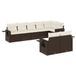 vidaXL 8-delige loungeset met kussens, polyrattan, bruin