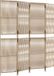 vidaXL Kamerscherm 4 panelen poly rattan beige