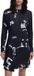 Desigual Printed Long Sleeve Round Neck Dress Wo - Black Dresses