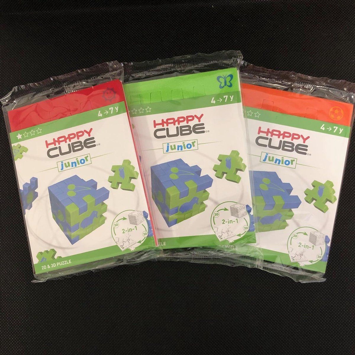 Happy Cube Junior Oranje, groen, rood (set van 3 stuks) - 7141042173673