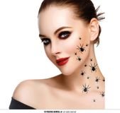Fiestas Guirca - Gezicht tattoo spinnen (2 sheets)