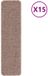 vidaXL Antislip Trapmatten 15 st 75 x 20 cm Lichtbruin PP Rechthoekig