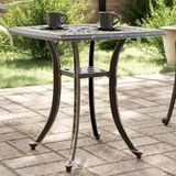 Prolenta Maison Exclusive Tuintafel, bronskleurig, 53x53x53 cm, aluminium gietwerk