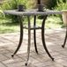 Prolenta Maison Exclusive Tuintafel, bronskleurig, 53x53x53 cm, aluminium gietwerk