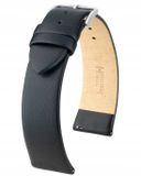 HIRSCH Toronto XL Zwart Leren Horlogeband 20mm Waterdicht