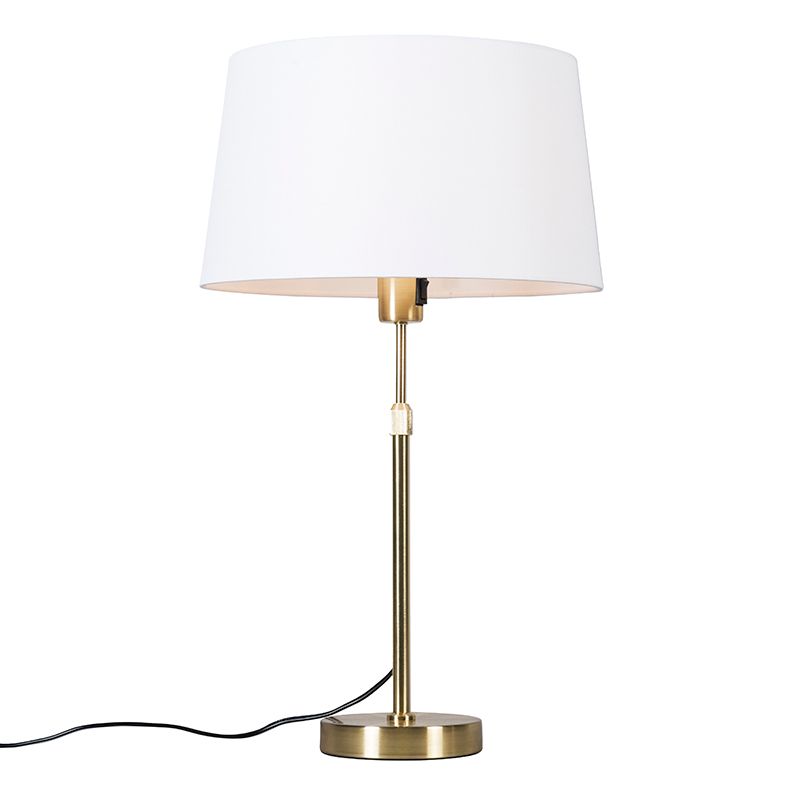 QAZQA Parte Tafellamp - Wit - H 695 mm - E27