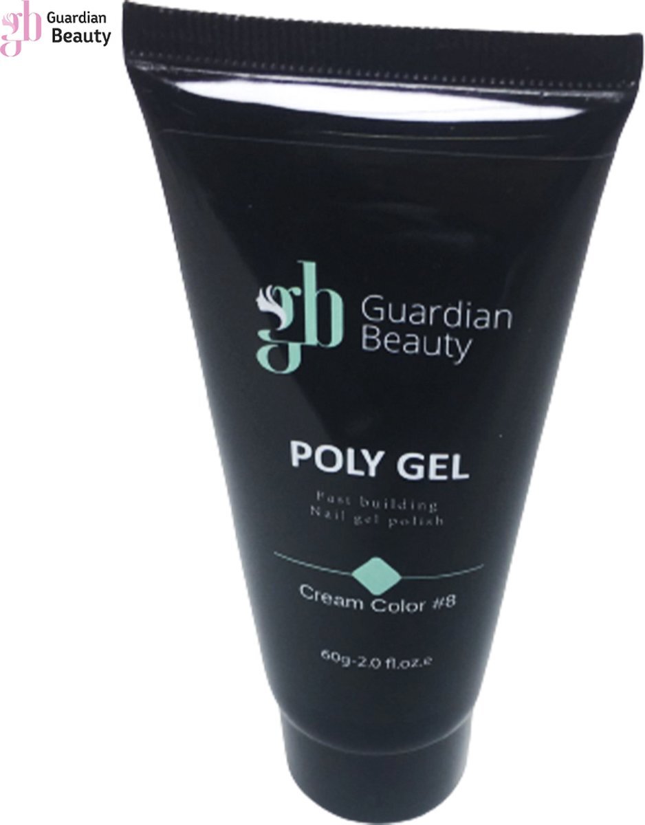 Guardian Beauty Polygel - Polyacryl Gel -Cream Color #8 - 60gr - Gel nagellak - Fantastische glans en kleurdiepte - UV en LED-uithardbaar - Kunstnagels en natuurlijke nagels