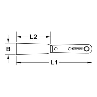 KS Tools KS Tools schraapbeitel, 30x190mm Aantal:1