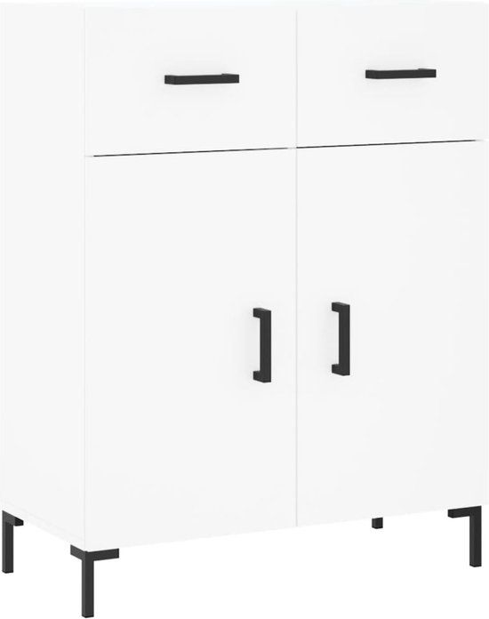 vidaXL Dressoir Wit Hout 69,5x34x90 cm