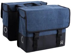 WILLEX Dubbele Canvas Plus Tas 40 L Blauw/Matzwart