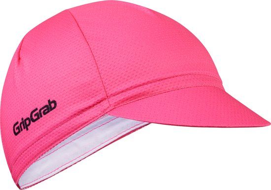 GripGrab Lightweight Zomer Fietspet Mesh Cycling Cap - Roze Hi-Vis - Unisex - M/L