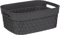 5Five Opbergmand/box van kunststof - grijs - 21 x 27 x 11 cm - 5 liter