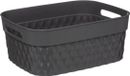 5Five Opbergmand/box van kunststof - grijs - 21 x 27 x 11 cm - 5 liter