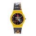 Lee Cooper LC.K.1.757 Unisex Space Print 3 ATM Waterdicht Geel Zwart 32mm Horloge