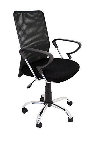 La Silla Española La Chaise Spanje Salamanca bureaustoel - zwart - kunstleer - 59 x 58,5 x 105 cm