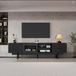 Meuble TV, 200x40x50.5, design moderne, buffet, 2 portes, 2 tiroirs, espace de rangement, capacité de charge 45 kg, adapté pour un 80 pouces