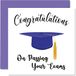 Geslaagd examenkaart Gefeliciteerd - Het behalen van uw examens - Pass examen geschenken, goed gedaan Gefeliciteerd Card, 145mm x 145mm Wenskaarten voor studenten Examen Pass School GCSE A Level College Uni University