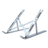 RAYLU PAPER® Laptopstandaard, verstelbare muziekstandaard in meerdere hellingshoeken, ergonomische en geventileerde lift, met hoes inbegrepen (metaal, zilver)