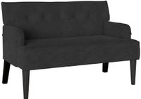 vidaXL Chesterfield Bank Zwart Fluweel 112 x 65,5 x 75 cm