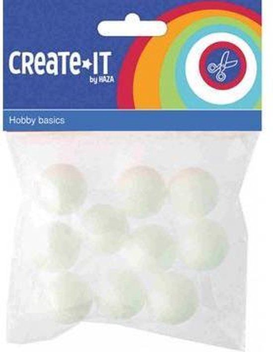 10 Piepschuim Ballen 2,5cm - Knutselen