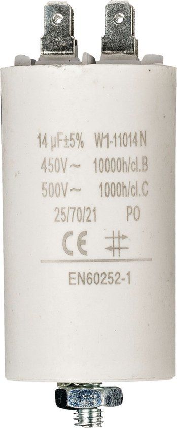 Fixapart W1-11014N Condensator 14.0 uf / 450 V + Aarde