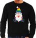 Bellatio Decorations foute kersttrui/sweater heren - Pride Gnoom - zwart - LHBTI/LGBTQ kabouter S
