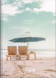 BRUNNEN 1079515037 Buchkalender Mod. 795 2027 "Sunbeds" A5 Hardcover