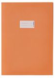 HERMA 5534 papieren notitieenveloppen DIN A4, boekhoezen met tekstveld, van krachtig gerecycled oud papier en rijke kleuren, set van 10 boekbeschermers voor schoolschriften, oranje
