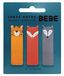 Index Tabs with Animals - Sticky Notes Bookmarks - 60 Page Flags - Tiger + Fox + Wolf