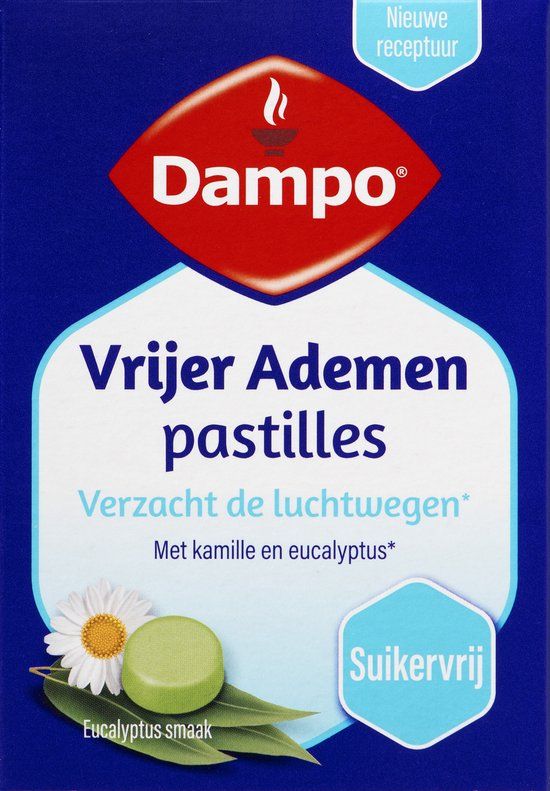 Dampo Vrijer Ademen Keelpastilles - Eucalyptus Smaak - 20 Keelpastilles