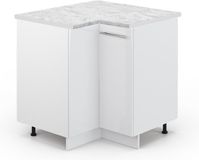 Vicco Fame-Line Hoekkast – 80.5 cm, WB Marmer Wit Hoogglans