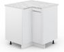 Vicco Fame-Line Hoekkast – 80.5 cm, WB Marmer Wit Hoogglans