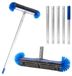 45cm Brosse de piscine ronde avec manche télescopique en aluminium