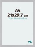 Your Decoration - Cadre photo A4 21x 29,7 cm - MDF - Argent mat - Mura