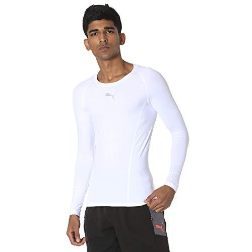 PUMA Heren Liga Baselayer Tee Ls Shirt, White, S EU