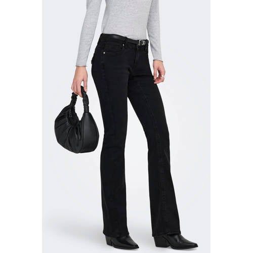 ONLY ONLY Onlcarrie Lw Back Pock Flared Dnm Box bootcut jeans black denim