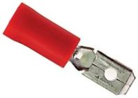 Bofix Tom Kabelschoen/stekker Man Plat 6.3mm Rood 25 Stuks