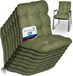 Beautissu Flair NL Coussin de chaise Set 8x Dossier bas 100x50x8 cm vert olive Coussin de chaise de jardin