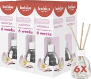 Bolsius Geurstokjes Magnolia 6 stuks Voordeelverpakking 60ml