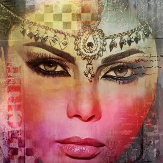 Safaary - Arabische schilderij Arabian Haifa Roze - 50x50 CM